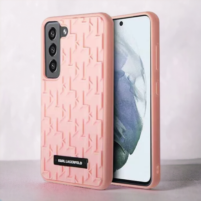 Ovitek Karl Lagerfeld "3D monogram - pink" za Samsung Galaxy S23 (KLHCS23SRUPKLPP) – Svetlo roza / PC + TPU silikon