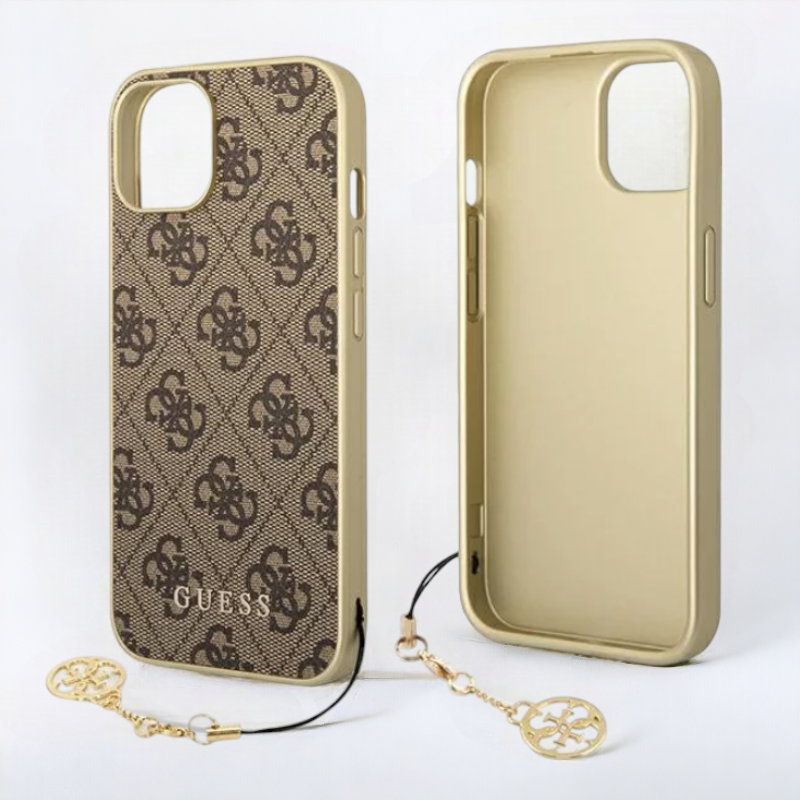 Ovitek Guess "brown charms" za iPhone 14 Plus /15 Plus (GUHCP14MGF4GBR)