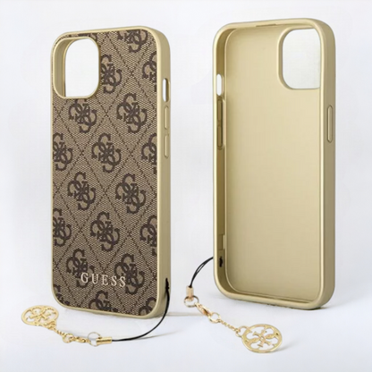 Ovitek Guess "brown charms" za iPhone 14 Plus /15 Plus (GUHCP14MGF4GBR)