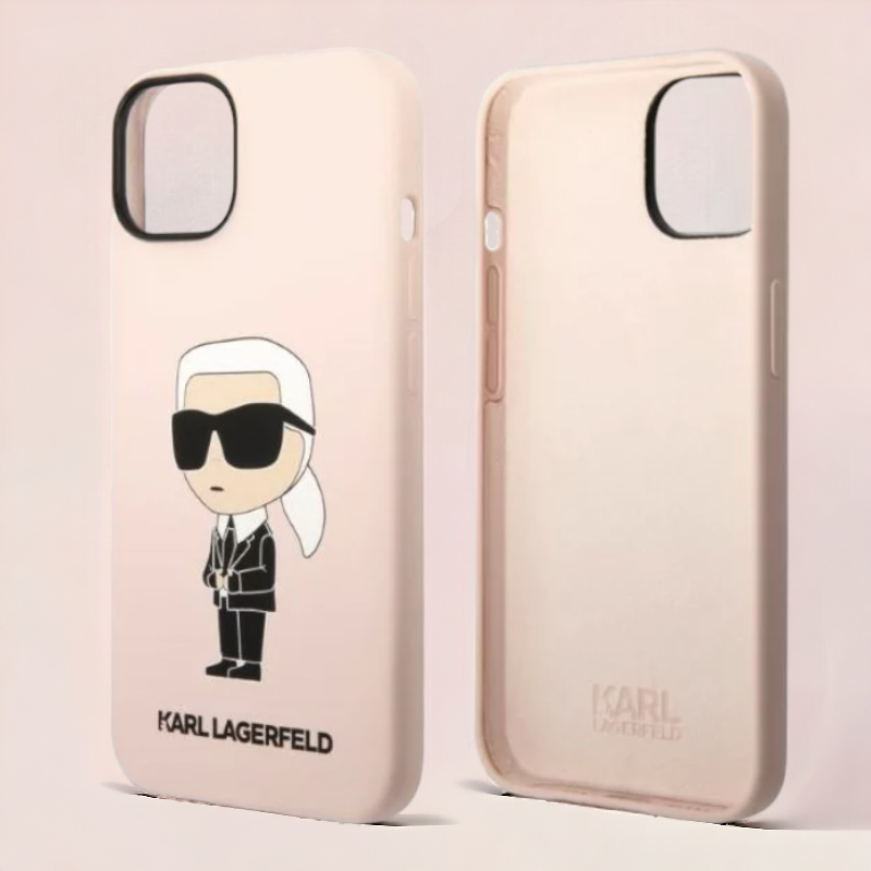 Ovitek Karl Lagerfeld "Karl - pink" za iPhone 14/15 (KLHCP14SSNIKBCP)
