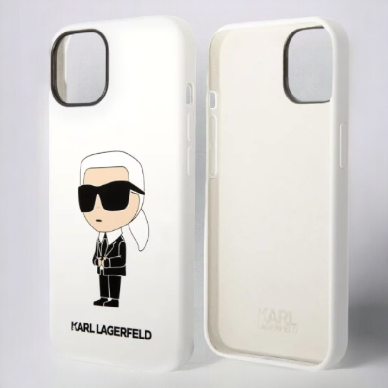 Ovitek Karl Lagerfeld "Karl - white" za iPhone 14 Plus/15 Plus (KLHCP14MSNIKBCH)