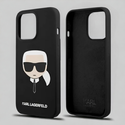 Ovitek Karl Lagerfeld "Karl's Head - black" za iPhone 13/13 Pro (KLHCP13LSLKHBK)
