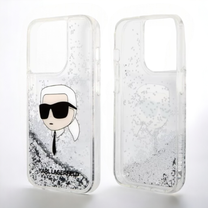 Ovitek Karl Lagerfeld "Iconic Karl - glitter" za iPhone 13/14/15 (KLHCP14SLNKHCH)