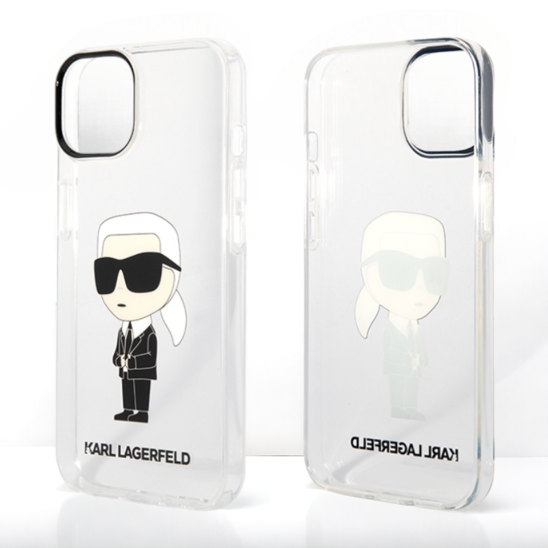 Ovitek Karl Lagerfeld "Karl Lagerfeld - transparent" za iPhone 14 Pro (KLHCP14LHNIKTCT)