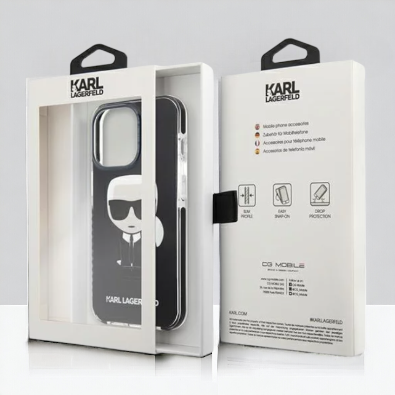 Ovitek Karl Lagerfeld "Karl" za iPhone 13 Pro Max/12 Pro Max (KLHCP13XTPEIKK)