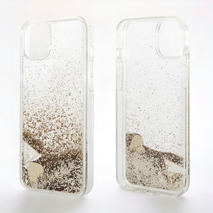 Ovitek Guess "gold glitter" za iPhone 13/14/15 (GUOHCP14SGLHFLGO)
