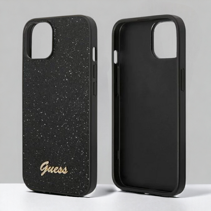Ovitek Guess "Glitter Black" za iPhone 14 Pro (GUHCP14LHGGSHK)
