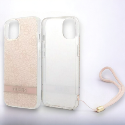 Ovitek Guess "pink strap" za iPhone 14 Pro Max (GUOHCP14XH4STP)