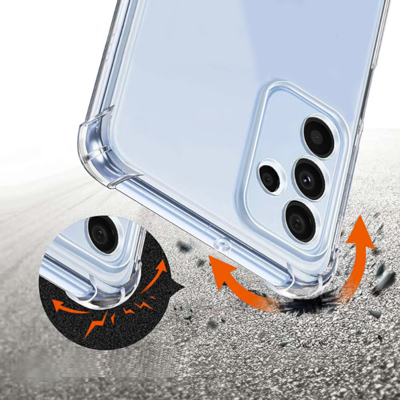 Silikonski ovitek "Clin Anti Shock" za Samsung Galaxy A35 (1.5 mm) - Transparent – Infostyle