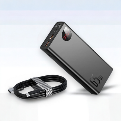Polnilna postaja "LED display" 20.000mAh 65W – Baseus – Črna