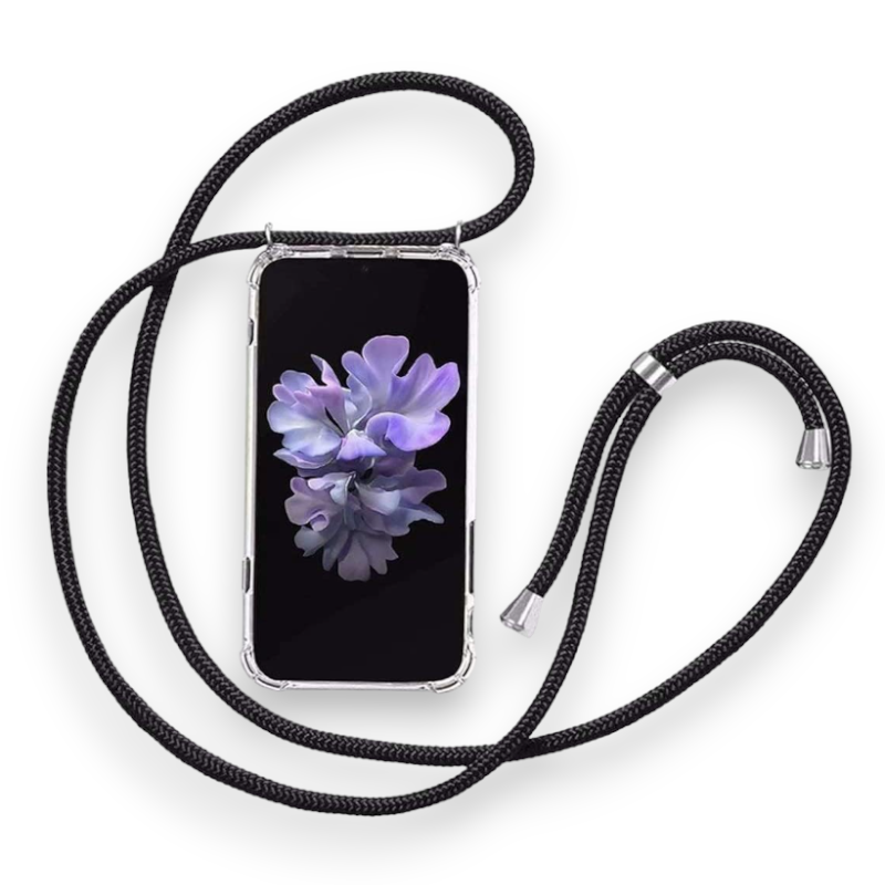 Silikonski ovitek z vrvico za Xiaomi Poco F4 5G – Infostyle – Črna / Silikon