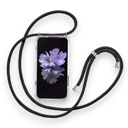 Silikonski ovitek z vrvico za Xiaomi Poco F4 5G – Infostyle – Črna / Silikon