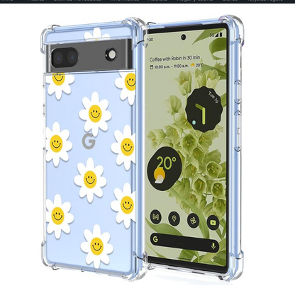 Silikonski ovitek "Sun Flower" za Google Pixel 6a – Infostyle – Prozorna / TPU silikon
