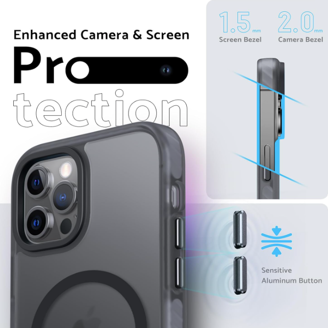 Ovitek "Magnetic Translucent" za iPhone 12/12 Pro – DASFOND