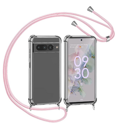 Silikonski ovitek z vrvico "pink" za Google Pixel 7 Pro – Infostyle – Svetlo roza / Silikon