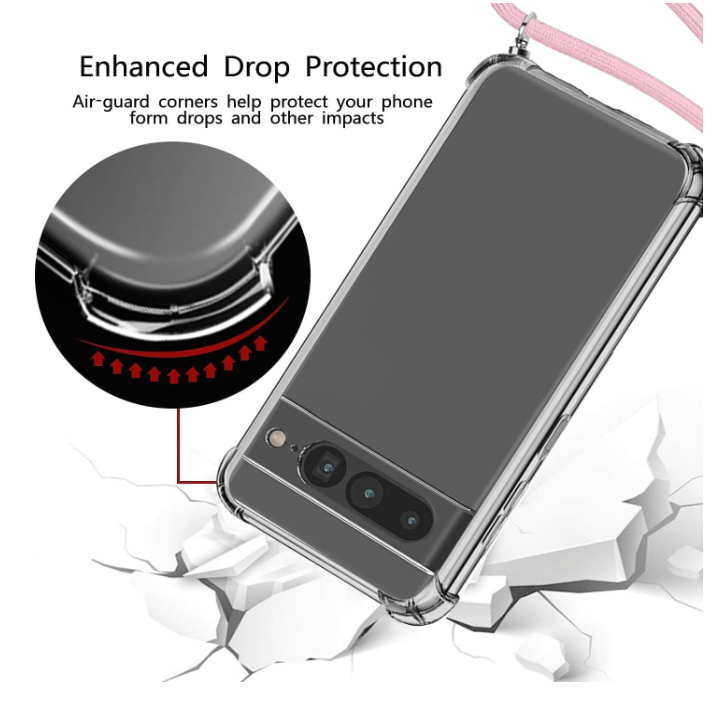 Silikonski ovitek z vrvico "pink" za Google Pixel 7 Pro – Infostyle