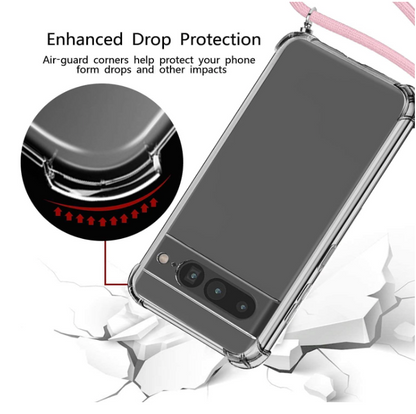 Silikonski ovitek z vrvico "pink" za Google Pixel 7 Pro – Infostyle