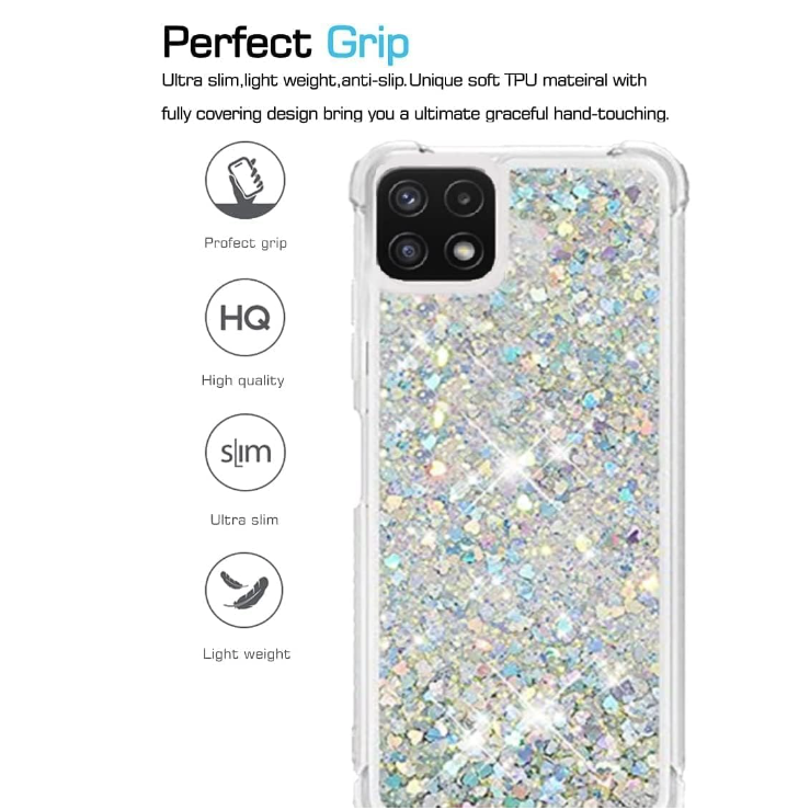 Silikonski ovitek "Floating Glitter" za Samsung Galaxy A22 5G – Infostyle