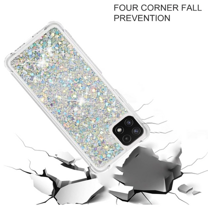 Silikonski ovitek "Floating Glitter" za Samsung Galaxy A22 5G – Infostyle