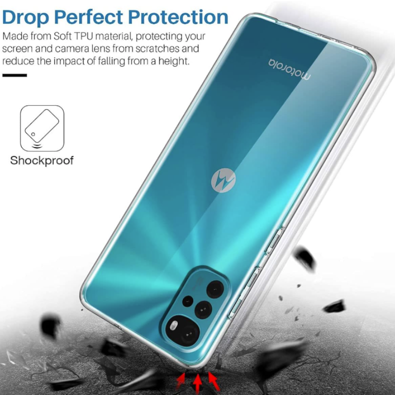 Komplet 2x silikonski ovitek + 2x zaščitno steklo za Motorola Moto G22 4G – Infostyle