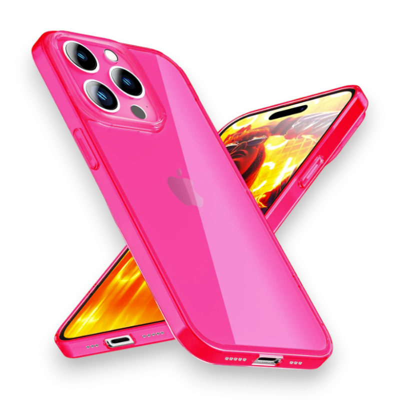 Ovitek "Neon Translucent Nalia" za iPhone 15 Pro Max – Živo roza / TPU silikon