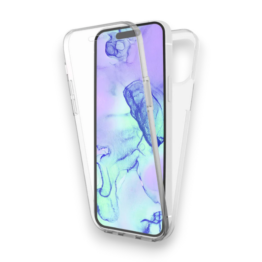 Ovitek "Clear 360° Nalia" za iPhone 15 – Prozorna / PC + TPU silikon