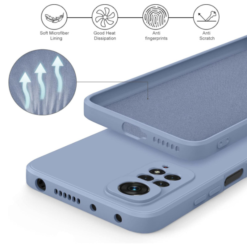 Komplet 2x silikonski ovitek "Soft" za Xiaomi Redmi Note 11 Pro (bela in modra) – Infostyle