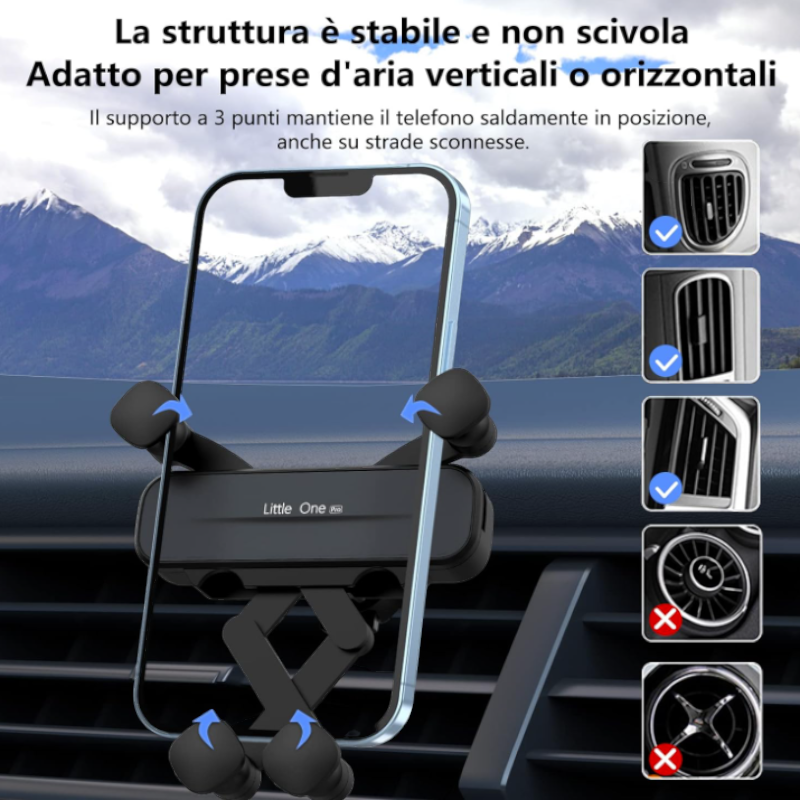 Avtomobilsko držalo za telefon "GVAVIY 360°" – Infostyle