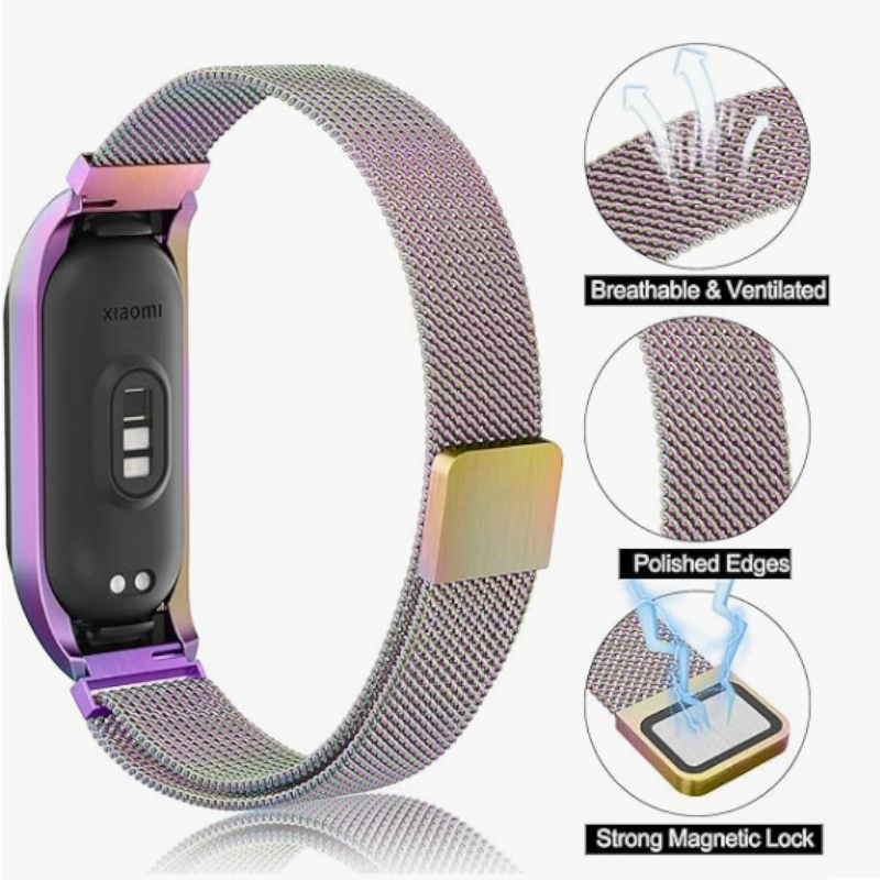 Kovinski pašček "Rainbow Metal" za Xiaomi Mi Band 7 – Infostyle