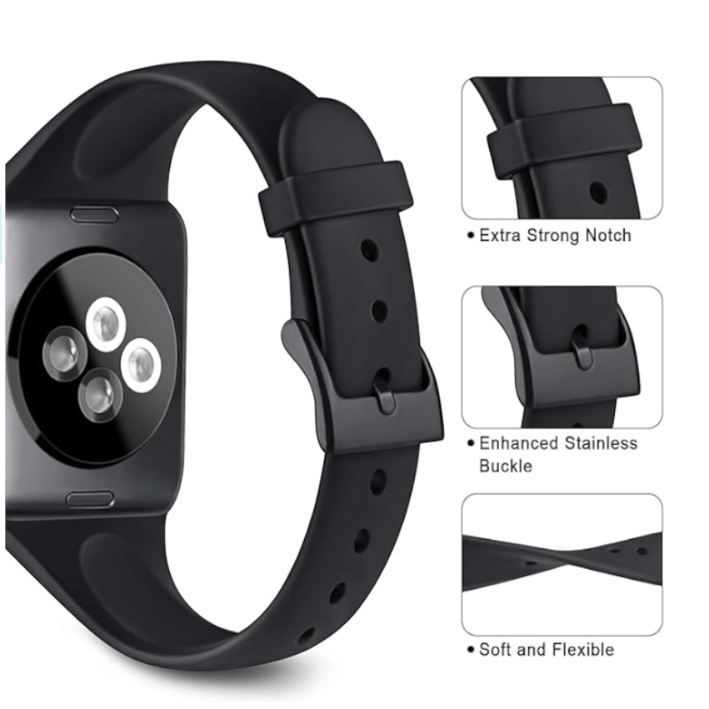 Komplet 3 silikonskih paščkov "Vancle Ultra thin" za Apple Watch 38/40/41/42/44/45 mm – Infostyle