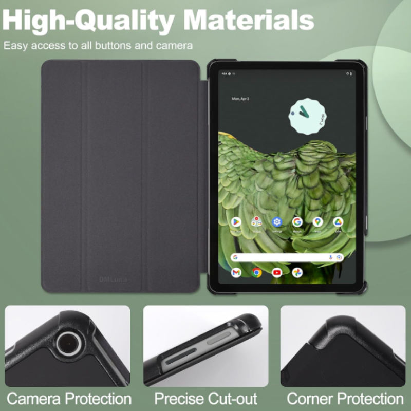 Preklopna torbica "Ultra Slim" za tablični računalnik Google Pixel 2023 11" – DMLuna – Svetlo roza / PU usnje + mikrovla