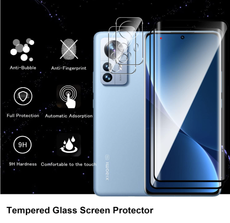 Komplet 2 zaščitnih stekel in 2 zaščitni stekli za kamero za Xiaomi Mi 12 Pro – Infostyle
