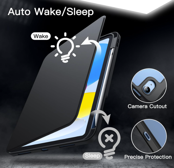 Preklopna torbica "Rotating " za tablični računalnik Apple iPad 10 10.9" 2022/iPad 11. generacije (2025, A16, 11”) – JET