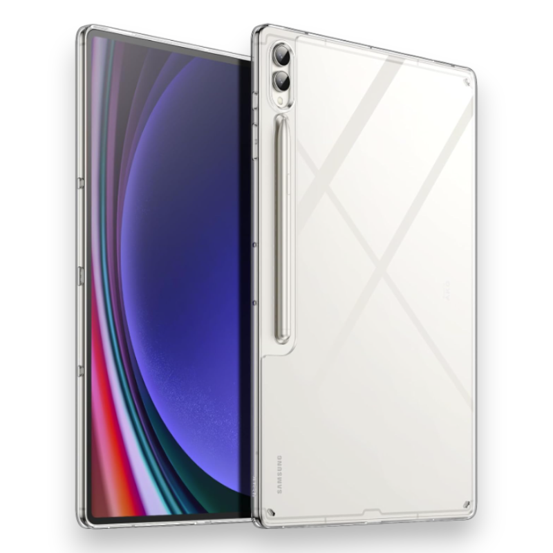 Ovitek "Slim Shockproof" za tablični računalnik Samsung Galaxy Tab S9 Ultra – JETech – Prozorna / PC + TPU silikon