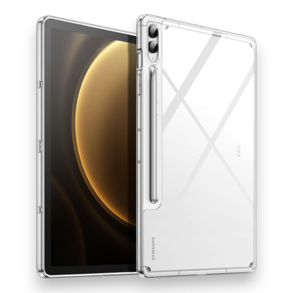 Ovitek "Slim Shockproof" za tablični računalnik Samsung Galaxy Tab S9 Fe+ 12.4" – JETech – Prozorna / PC + TPU silikon