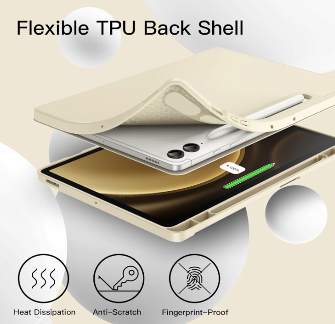 Preklopna torbica "Fold" za tablični računalnik Samsung Galaxy Tab S9 Fe+ 12.4" – JETech