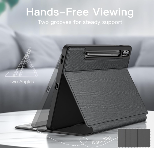Preklopna torbica "Protective" za tablični računalnik Samsung Galaxy Tab S9 Fe+ 12.4" – JETech