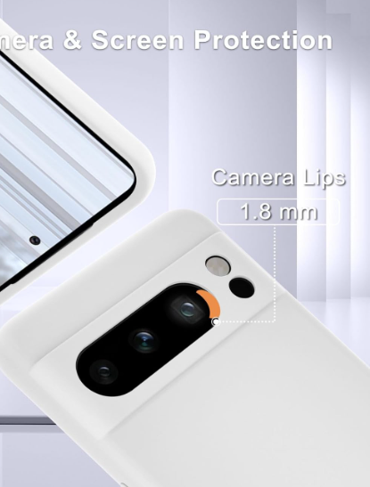 Komplet silikonski ovitek + 2x zaščitno steklo za Google Pixel 8 Pro – Yenapoon