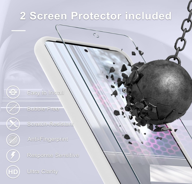 Komplet silikonski ovitek + 2x zaščitno steklo za Samsung Galaxy A34 5G – Yenapoon