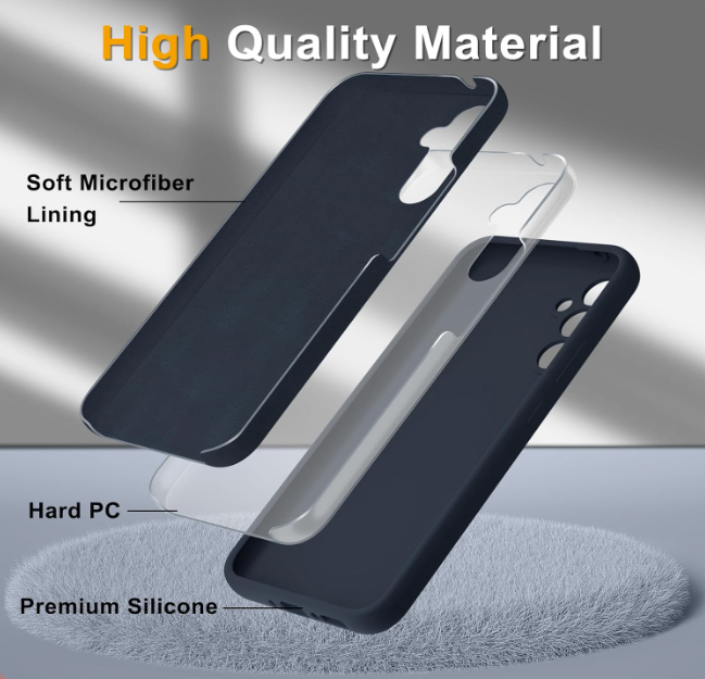 Komplet silikonski ovitek + 2x zaščitno steklo za Samsung Galaxy A34 5G – Yenapoon