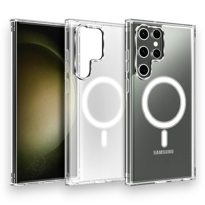 Ovitek za telefon "Clear MagSafe" Samsung Galaxy S23 Ultra – Infostyle – Prozorna / PC + TPU silikon