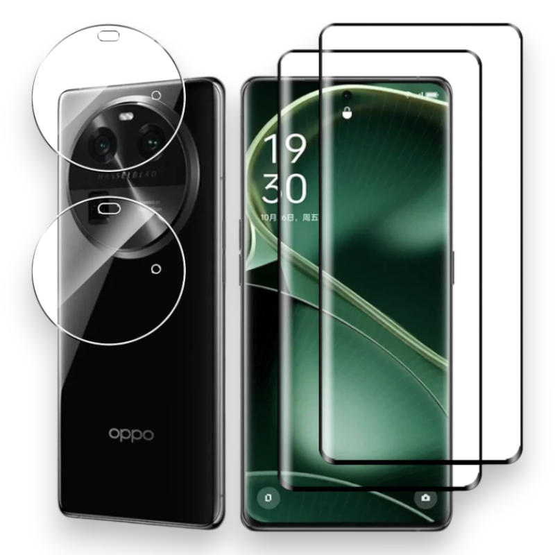 Komplet 2 zaščitnih stekel in 2 zaščitni stekli za kamero za Oppo Find x6 – Infostyle