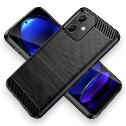 Silikonski ovitek "Effcotuo carbon" za Xiaomi Redmi Note 12 5G / Poco X5 – Infostyle – Črna / TPU silikon