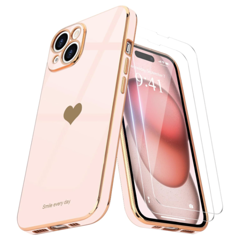 Komplet silikonski ovitek + 2 zaščitni stekli za iPhone 11 6.1" – Infostyle – Svetlo roza / TPU silikon