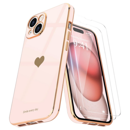 Komplet silikonski ovitek + 2 zaščitni stekli za iPhone 11 6.1" – Infostyle – Svetlo roza / TPU silikon