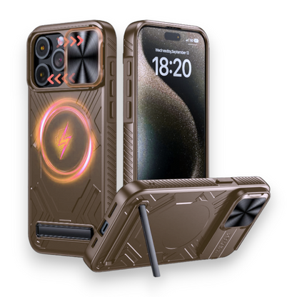 Ovitek MagSafe "Stand" za iPhone 15 Pro Max – Infostyle – Svetlo rjava / PC