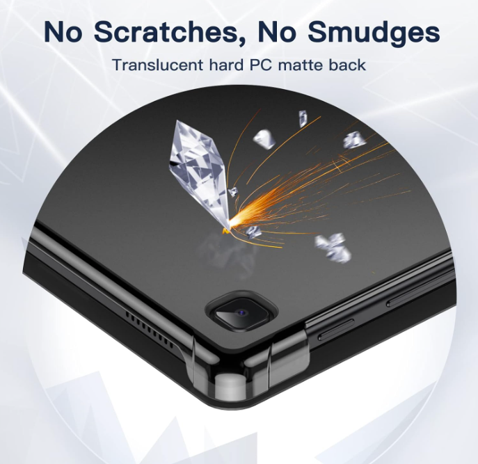 Preklopna torbica "Translucent" za tablični računalnik Samsung Galaxy Tab A7 Lite 8.7" 2021 – JETech – Črna / PC + mikro