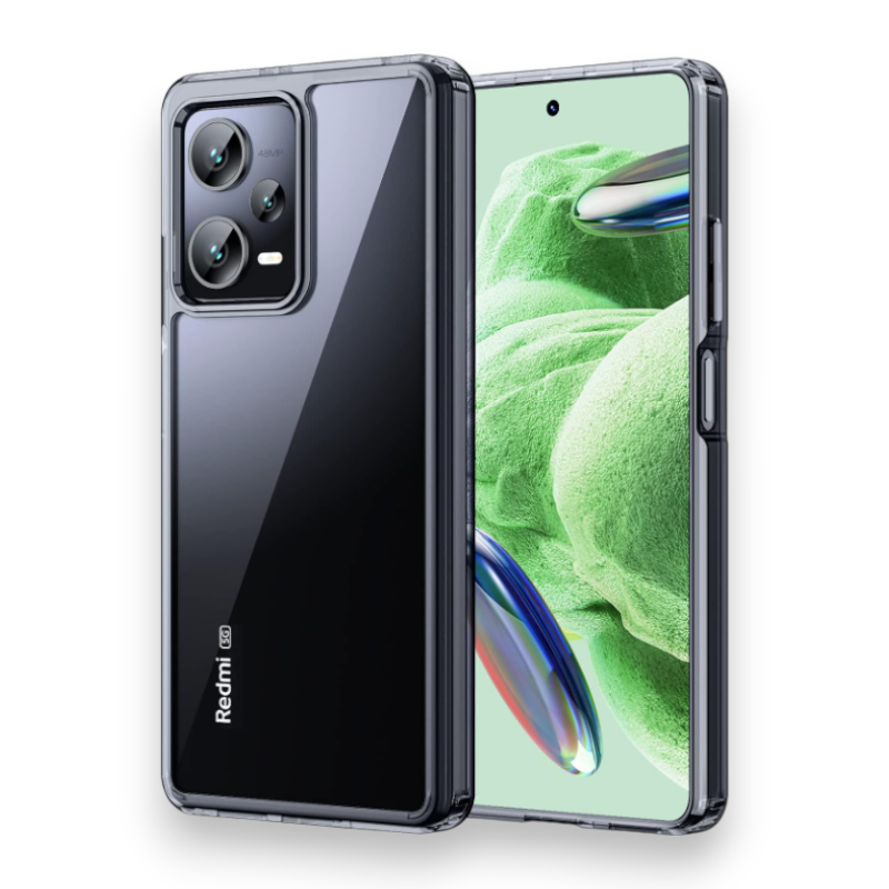 Ovitek "Seamlessly" za Xiaomi Redmi Note 12 5G – JETech – Prozorna / PC + TPU silikon