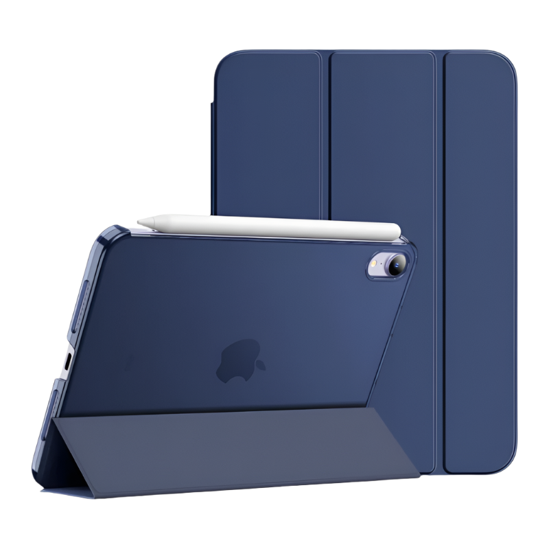Preklopna torbica "Translucent" za tablični računalnik Apple iPad Mini 6 8.3" 2021 – JETech – Modra / PC + mikrovlakna