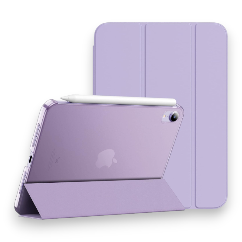 Preklopna torbica "Translucent" za tablični računalnik Apple iPad Mini 6 8.3" 2021 – JETech – Vijolična / PC + mikrovlak